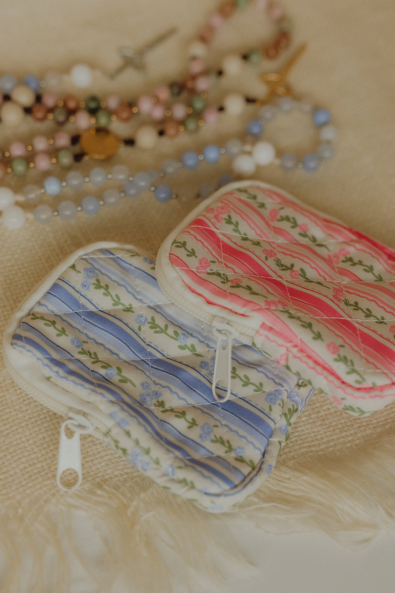 Floral Rosary Pouch