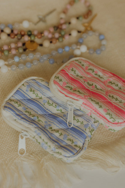 Floral Rosary Pouch