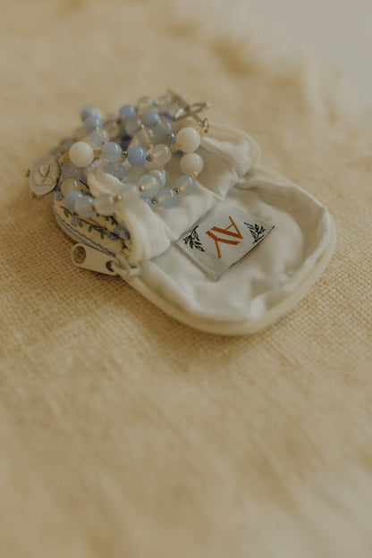 Floral Rosary Pouch